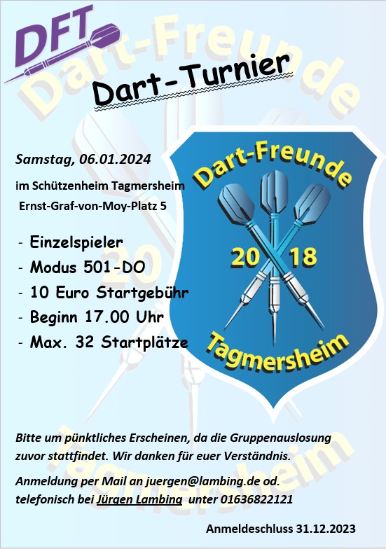 06.01.2024: Dartturnier